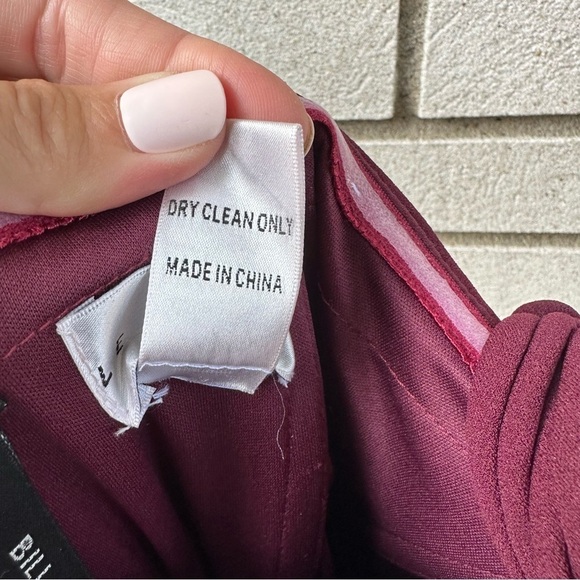 NWT Bill Levkoff Bridesmaid Dress 1619 Wine Burgundy Cherry Red - Picture 11 of 15